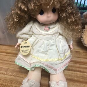 Adorable Cream Doll with Curly Hair